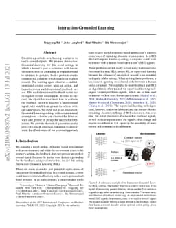 Interaction-Grounded Learning