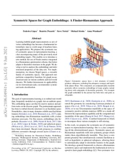 Symmetric Spaces for Graph Embeddings: A Finsler-Riemannian Approach