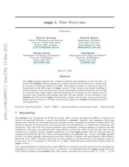 ergm 4: New features