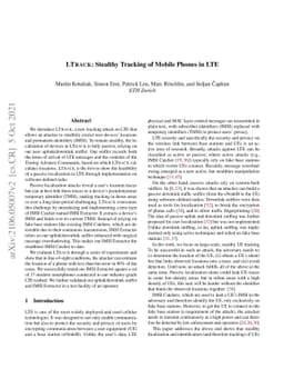 LTrack: Stealthy Tracking of Mobile Phones in LTE
