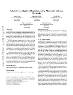 AdaptOver: Adaptive Overshadowing Attacks in Cellular Networks