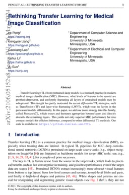 Rethinking Transfer Learning for Medical Image Classification