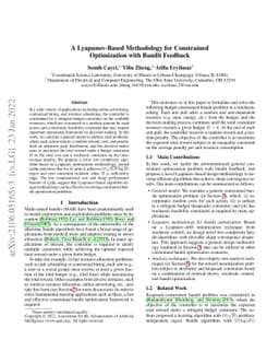 A Lyapunov-Based Methodology for Constrained Optimization with Bandit
  Feedback