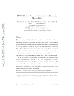 DPER: Efficient Parameter Estimation for Randomly Missing Data