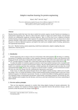 Adaptive machine learning for protein engineering