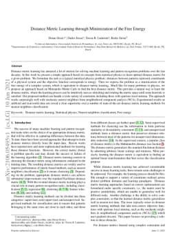 Distance Metric Learning through Minimization of the Free Energy