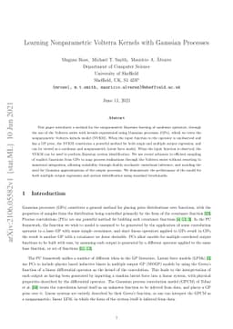 Learning Nonparametric Volterra Kernels with Gaussian Processes