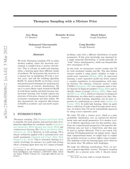 Thompson Sampling with a Mixture Prior