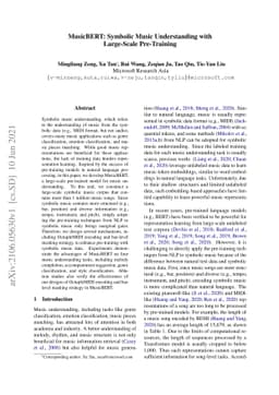 MusicBERT: Symbolic Music Understanding with Large-Scale Pre-Training