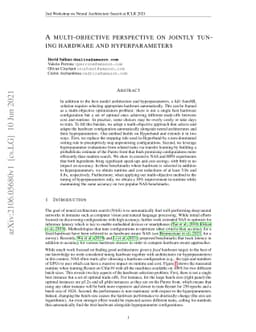 A multi-objective perspective on jointly tuning hardware and
  hyperparameters