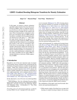 GBHT: Gradient Boosting Histogram Transform for Density Estimation