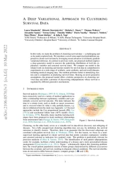 A Deep Variational Approach to Clustering Survival Data
