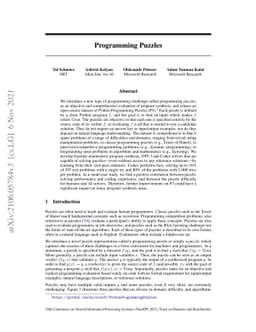 Programming Puzzles