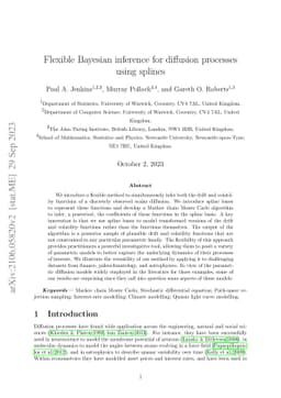 Flexible Bayesian inference for diffusion processes using splines