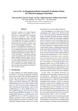 ImaginE: An Imagination-Based Automatic Evaluation Metric for Natural
  Language Generation