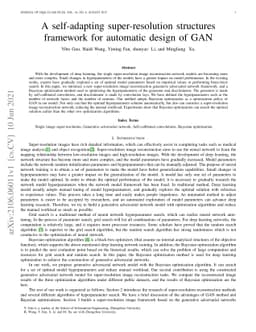 A self-adapting super-resolution structures framework for automatic
  design of GAN