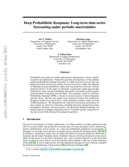 Deep Probabilistic Koopman: Long-term time-series forecasting under
  periodic uncertainties