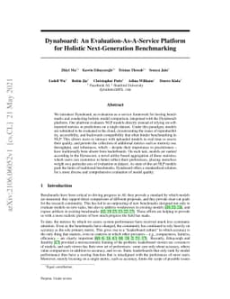 Dynaboard: An Evaluation-As-A-Service Platform for Holistic
  Next-Generation Benchmarking