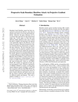 Progressive-Scale Boundary Blackbox Attack via Projective Gradient
  Estimation