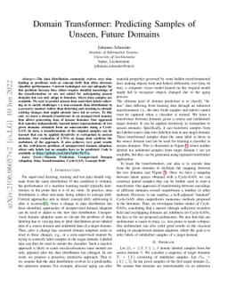 Domain Transformer: Predicting Samples of Unseen, Future Domains