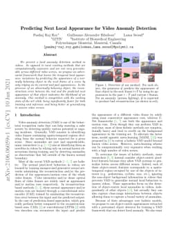 Predicting Next Local Appearance for Video Anomaly Detection