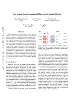 Interpreting Expert Annotation Differences in Animal Behavior