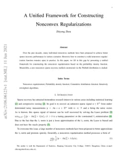 A Unified Framework for Constructing Nonconvex Regularizations