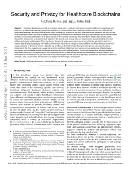 Security and Privacy for Healthcare Blockchains