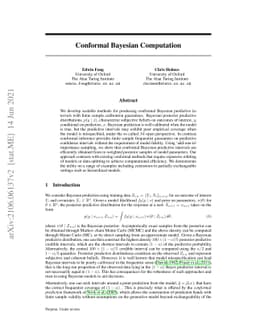 Conformal Bayesian Computation