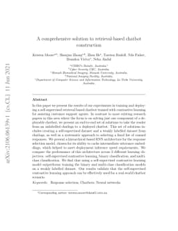 A comprehensive solution to retrieval-based chatbot construction