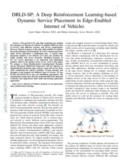 DRLD-SP: A Deep Reinforcement Learning-based Dynamic Service Placement
  in Edge-Enabled Internet of Vehicles