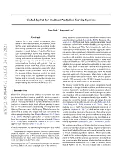 Coded-InvNet for Resilient Prediction Serving Systems