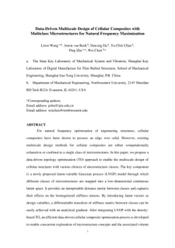 Data-Driven Multiscale Design of Cellular Composites with Multiclass
  Microstructures for Natural Frequency Maximization