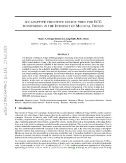 An adaptive cognitive sensor node for ECG monitoring in the Internet of
  Medical Things