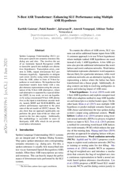 N-Best ASR Transformer: Enhancing SLU Performance using Multiple ASR
  Hypotheses