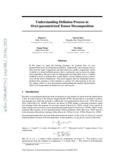 Understanding Deflation Process in Over-parametrized Tensor
  Decomposition