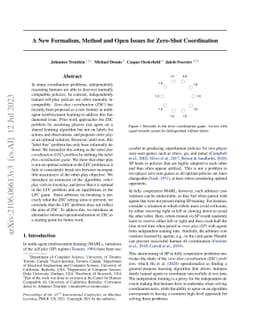 A New Formalism, Method and Open Issues for Zero-Shot Coordination
