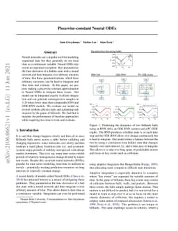 Piecewise-constant Neural ODEs