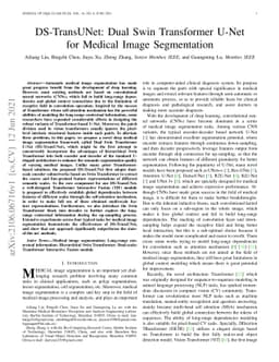 DS-TransUNet:Dual Swin Transformer U-Net for Medical Image Segmentation