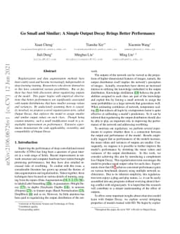 Go Small and Similar: A Simple Output Decay Brings Better Performance
