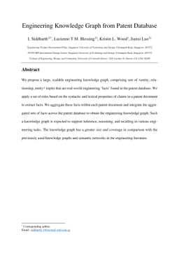 Engineering Knowledge Graph from Patent Database