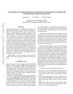 A One-Shot Texture-Perceiving Generative Adversarial Network for
  Unsupervised Surface Inspection