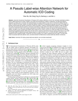 A Pseudo Label-wise Attention Network for Automatic ICD Coding