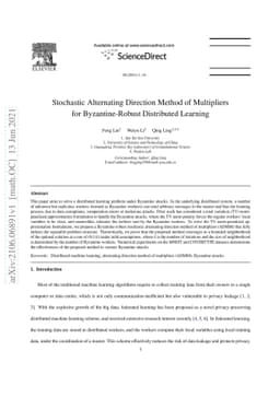 Stochastic Alternating Direction Method of Multipliers for
  Byzantine-Robust Distributed Learning