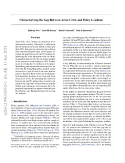 Characterizing the Gap Between Actor-Critic and Policy Gradient