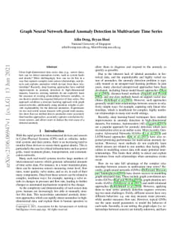 Graph Neural Network-Based Anomaly Detection in Multivariate Time Series