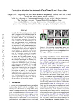 Contrastive Attention for Automatic Chest X-ray Report Generation