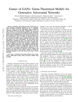 Game of GANs: Game-Theoretical Models for Generative Adversarial
  Networks