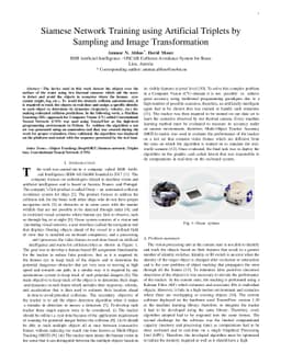 Siamese Network Training Using Artificial Triplets By Sampling and Image
  Transformation