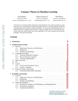 Category Theory in Machine Learning